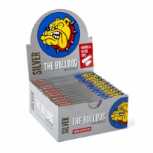 The Bulldog – Smoking Paper + Filter Silver (display 24x)